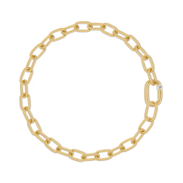 18k gold and diamond Thor(vi) Chain Link Bracelet
