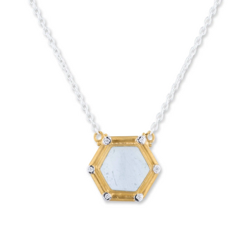 Aquamarine & Diamond Sky Necklace