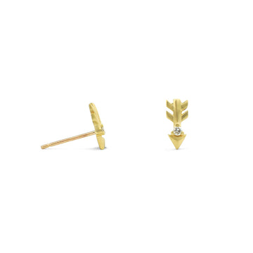 18k gold and diamond Direction Stud Earrings