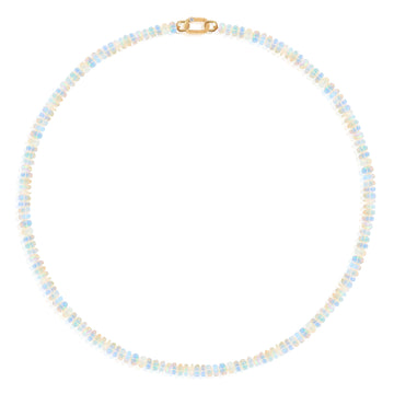 18K Gold and Ethiopian Opal Thor(vi) Beaded Necklace