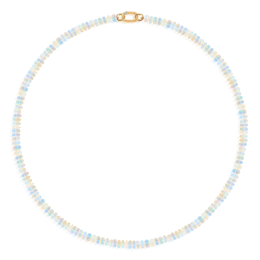 18K Gold and Ethiopian Opal Thor(vi) Beaded Necklace