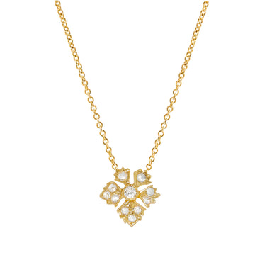Enchanted Garden Necklace - 18K Yellow Gold & White Diamond