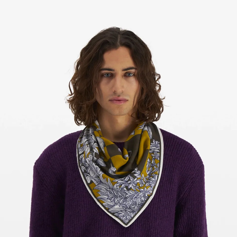 Beige square Magnus scarf
