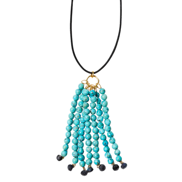 Octo Tassel Necklace Turquoise – The Store at MAD