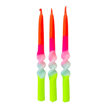 Dip Dye Swirl Candles - Lollipop Flowers