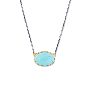 24k Gold and Turquoise Gela Necklace