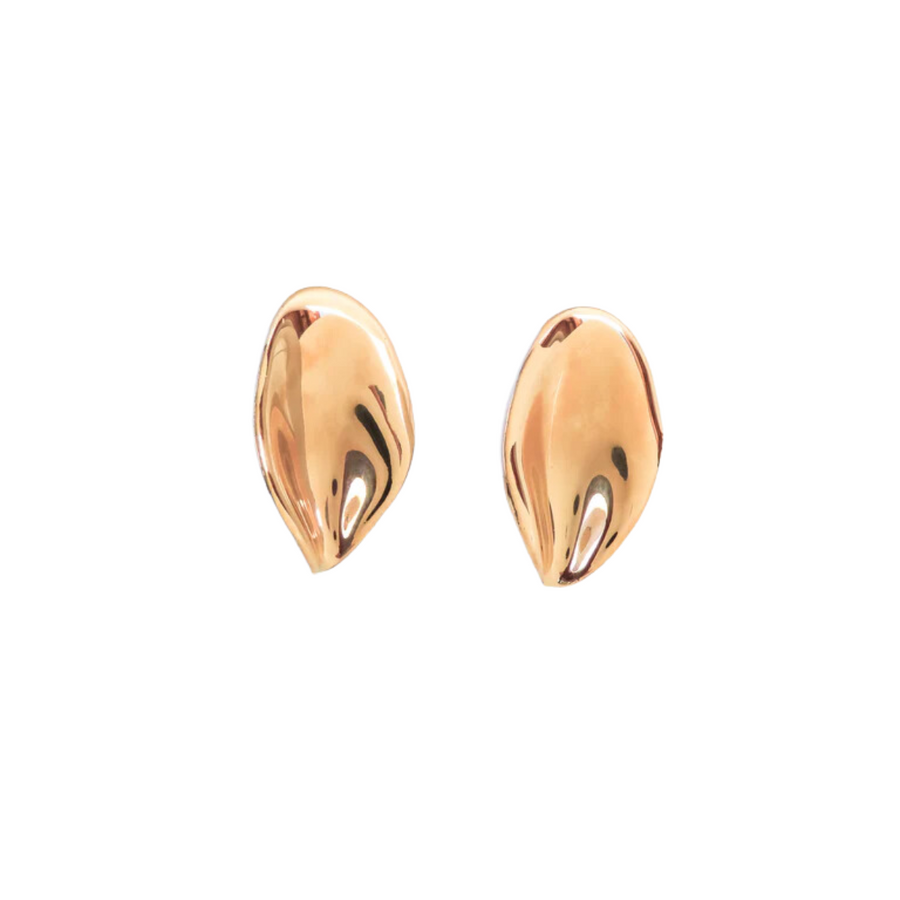 Flora Leaf Earrings - Gold