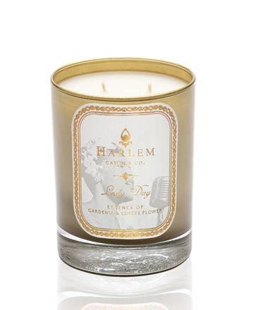 Lady Day Candle with Gold Lid