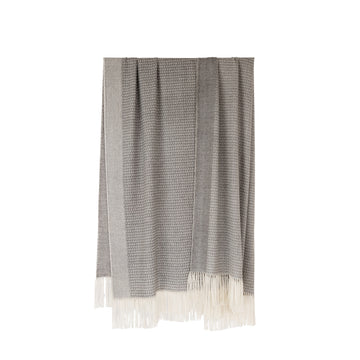 MINTA Collection Large Throw: Grey Willow
