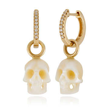 Diamond & Pearl Miniature Skull Huggies