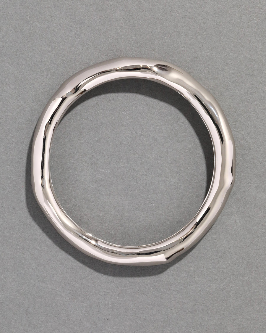 Small Molten Bangle Bracelet - Silver