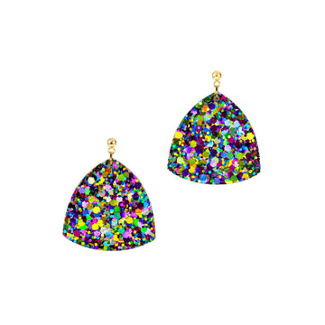 Fan Earrings- Party Glitter