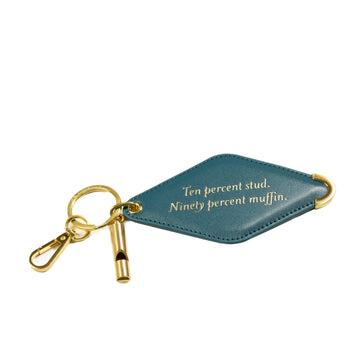 ten percent stud. ninety percent muffin. keychain with Whistle