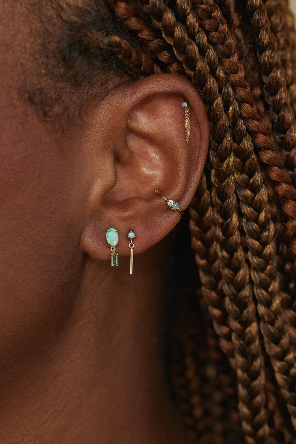 Opal & Tourmaline Stela Stud Earrings