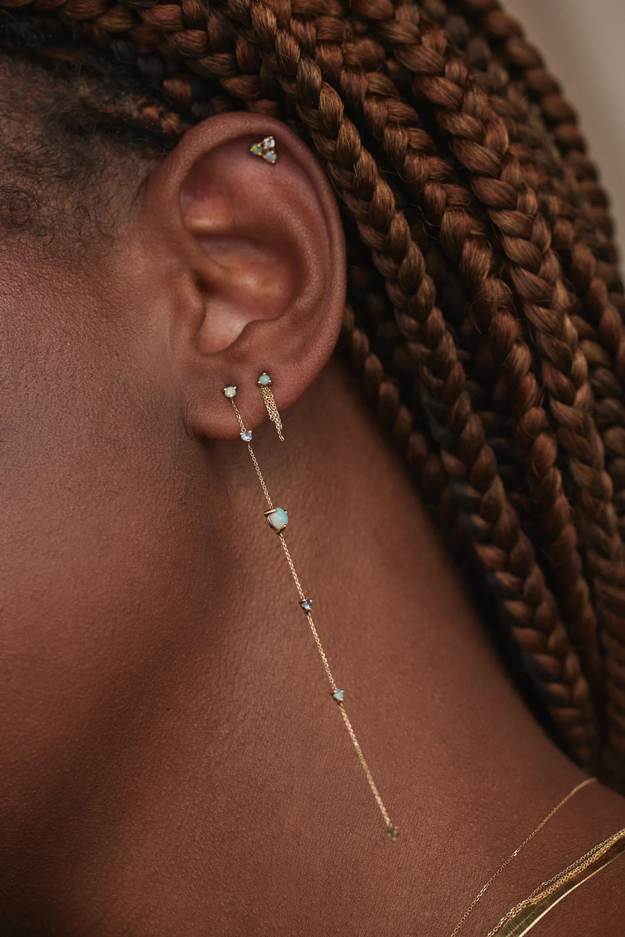 Linear Chain Earrings