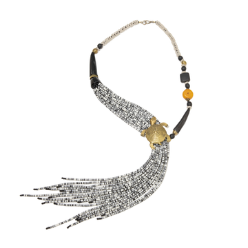 Black and White Turtle Necklace