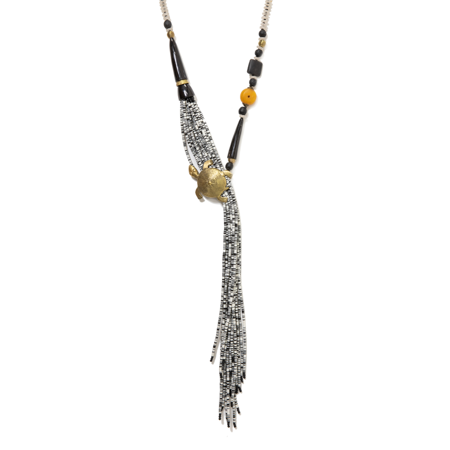 Black and White Turtle Necklace