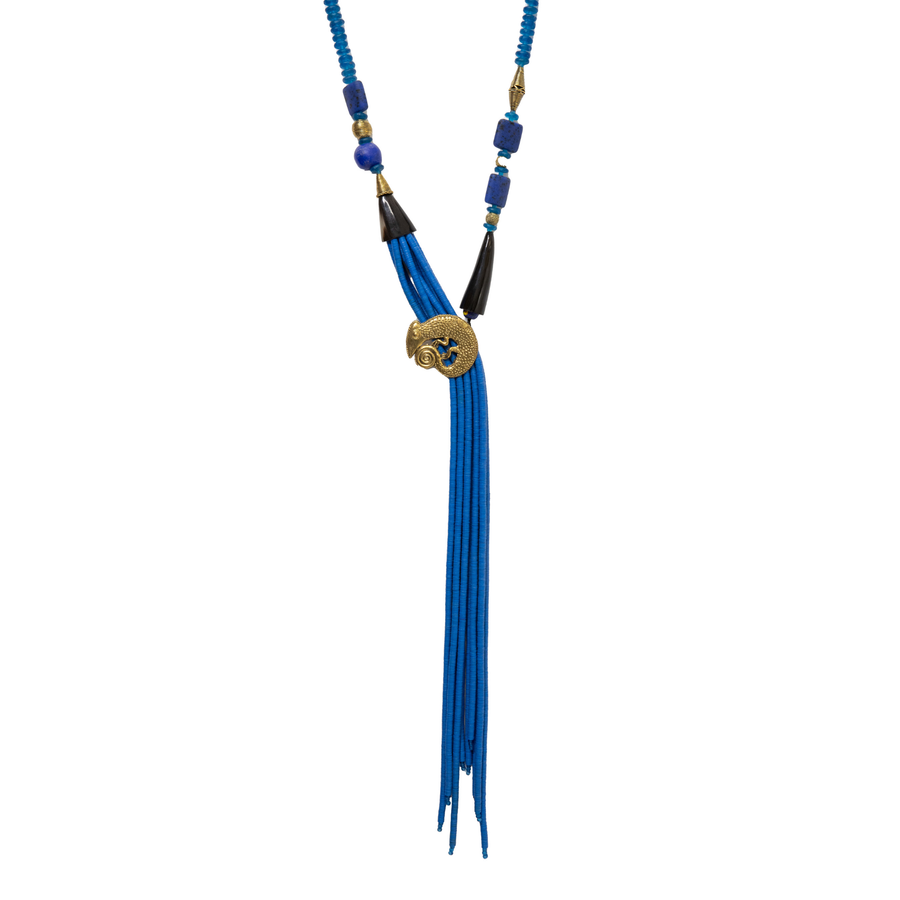 Cobalt Iguana Necklace