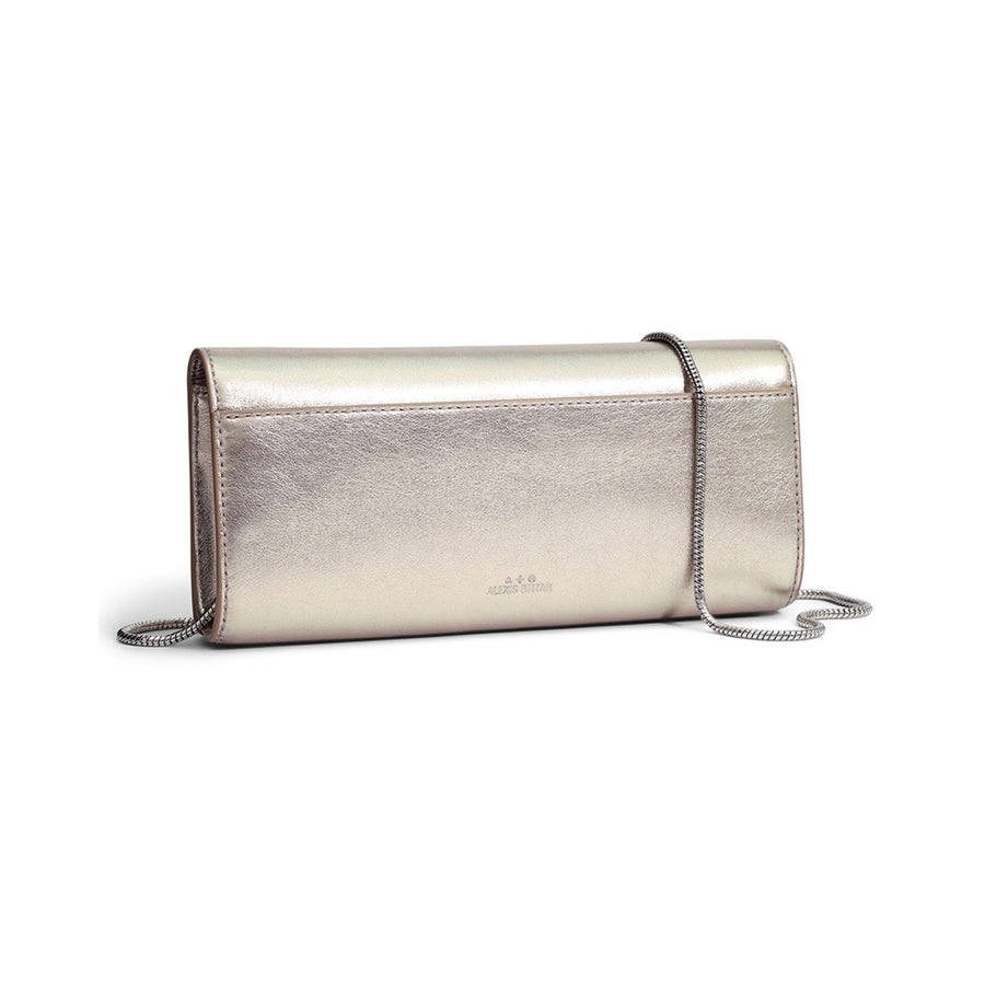 Crystal Curve Clutch - Champagne