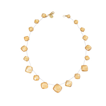 Golden Mystic Coated Rock Crystal Necklace