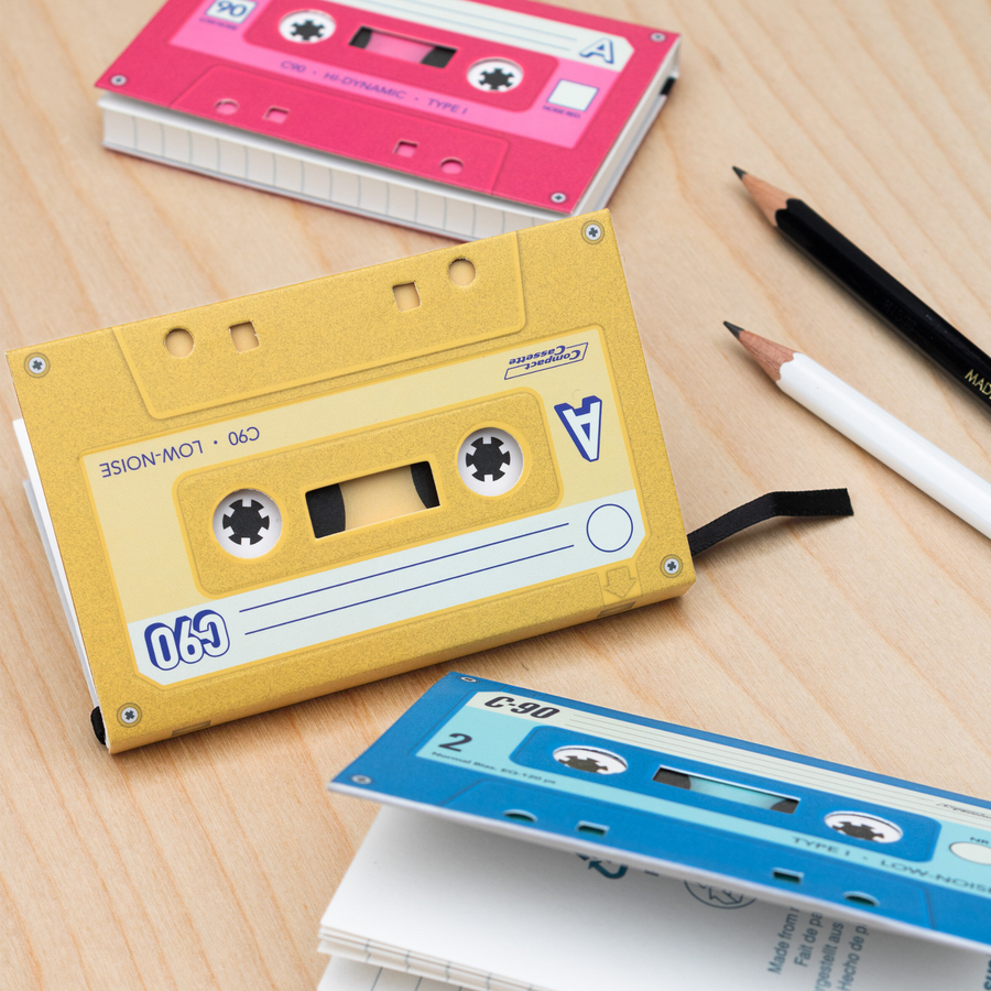 Cassette Tape Notebooks- Set of 3