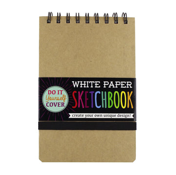 DIY cover White Paper Sketch Book- Small