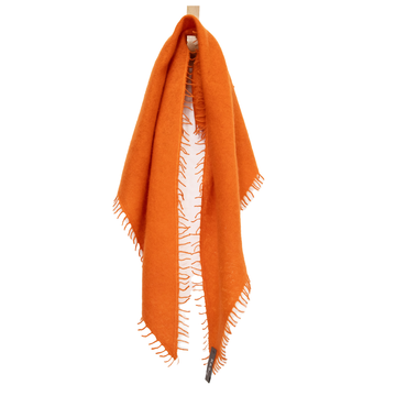 Felted Cashmere Triangle Scarf: Tiger Orange