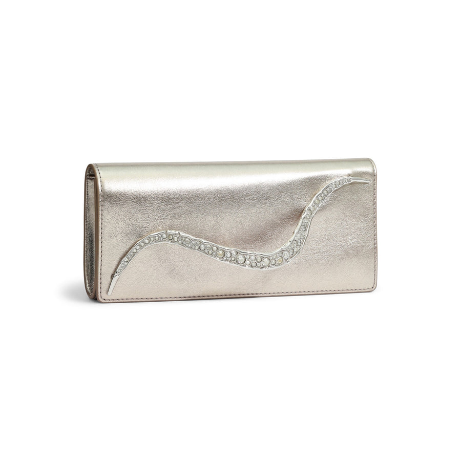 Crystal Curve Clutch - Champagne