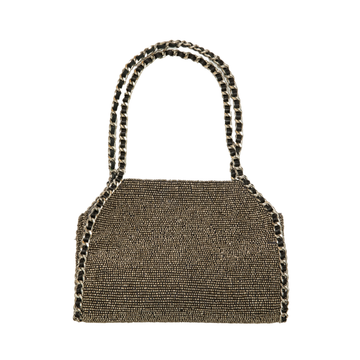 Beaded Purse- Pewter
