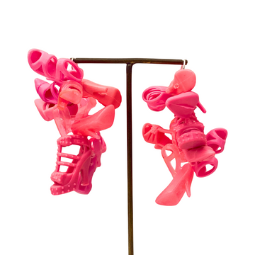 Multi Shoe Style Doll Earrings - Bubblegum