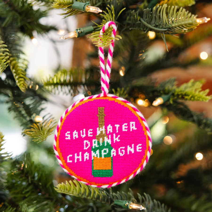 Save Water Needlepoint Ornament