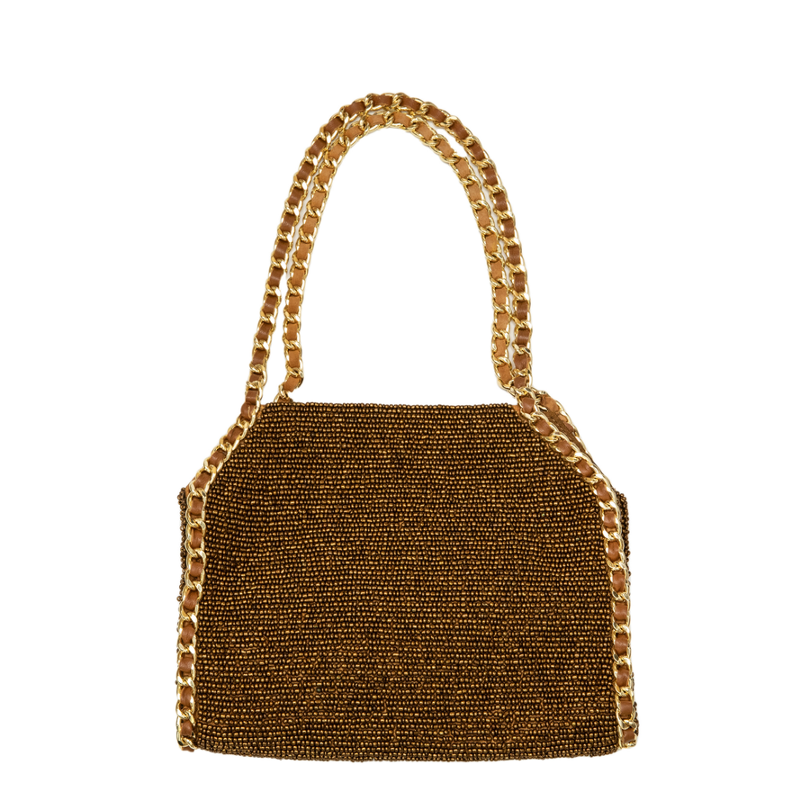 Beaded Purse- Bronze