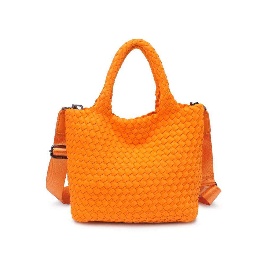 Neon Orange Sky's The Limit Small Tote Bag