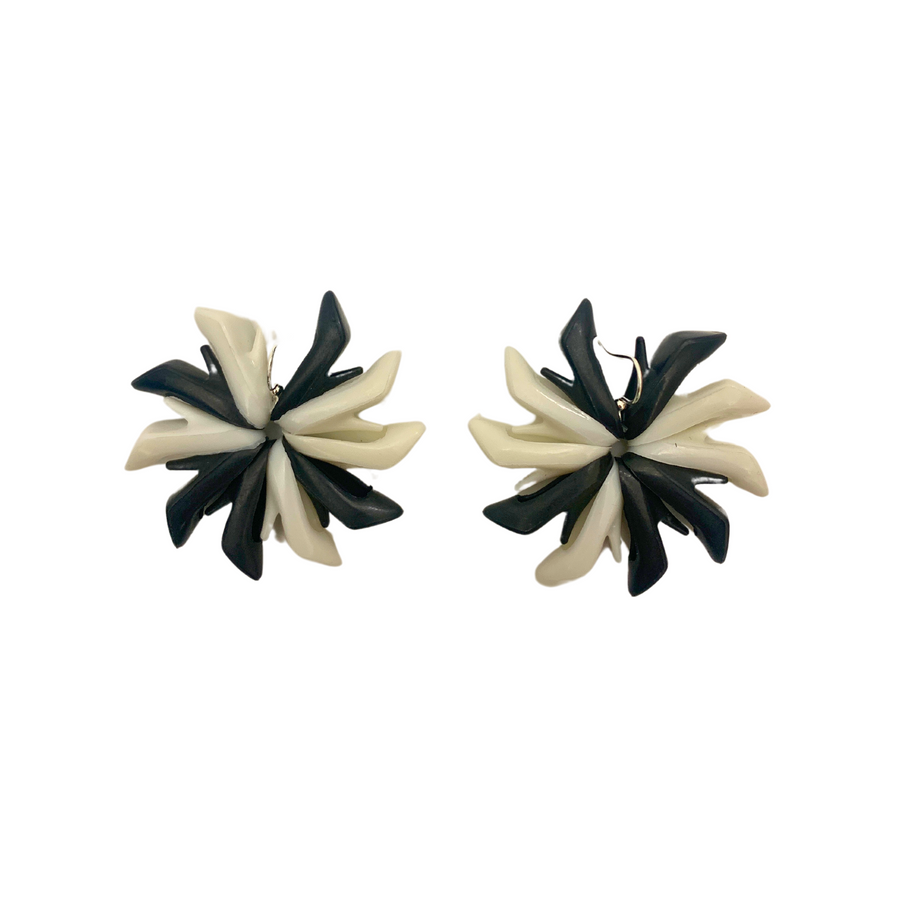 Doll Pump Earrings - Black & White