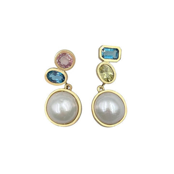 Pearl and Sapphire earrings