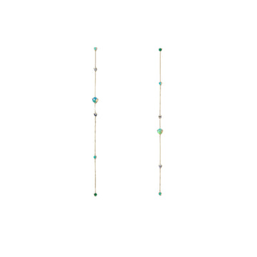 Linear Chain Earrings - 10K Yellow Gold