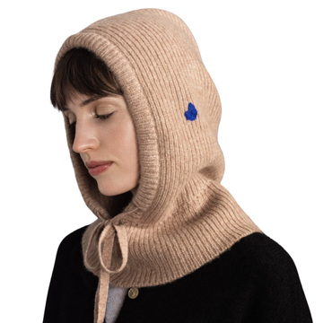 Cashmere Hoodie Balaclava - Fawn