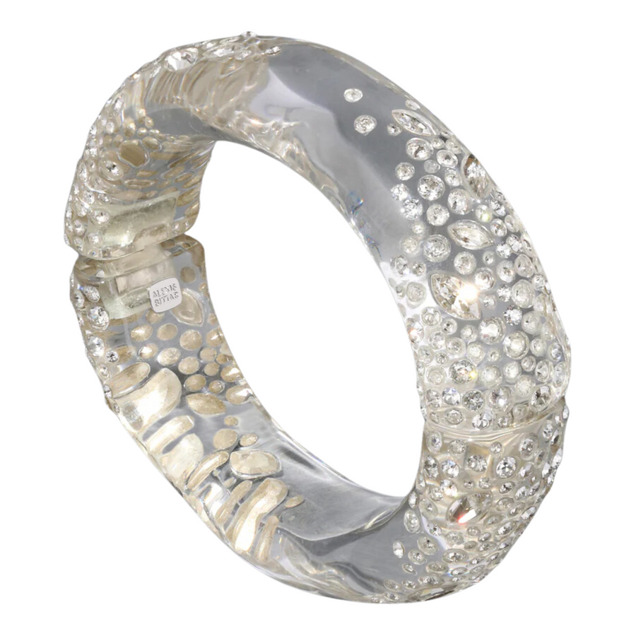 CONFETTI  Clear CRYSTAL LUCITE BRACELET