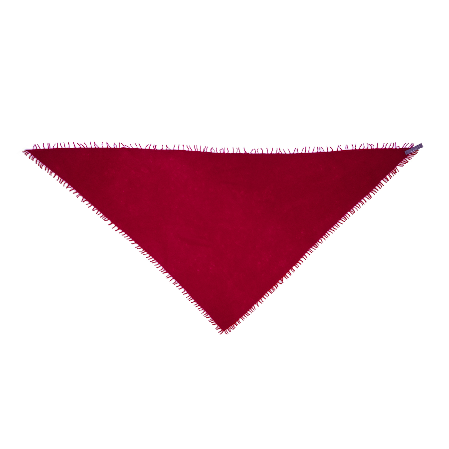 Felted Cashmere Triangle Scarf: Dilusha Red