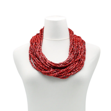 PASHMINA 10 STRAND RED/BLACK