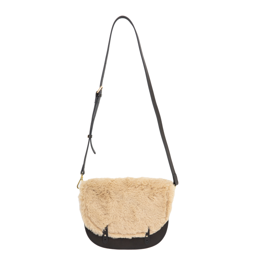 Shearling Santos Bag - Black