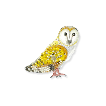 Golden Owl Brooch Pin