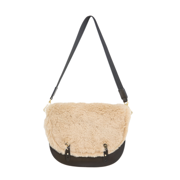 Shearling Santos Bag - Black