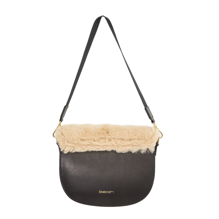 Shearling Santos Bag - Black