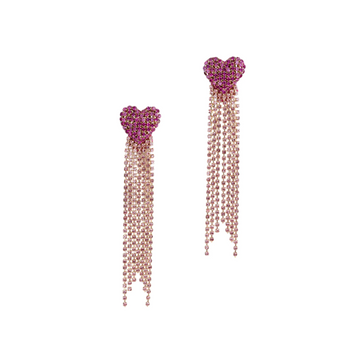 DIVINA CHANDELIER EARRINGS - FUCHSIA