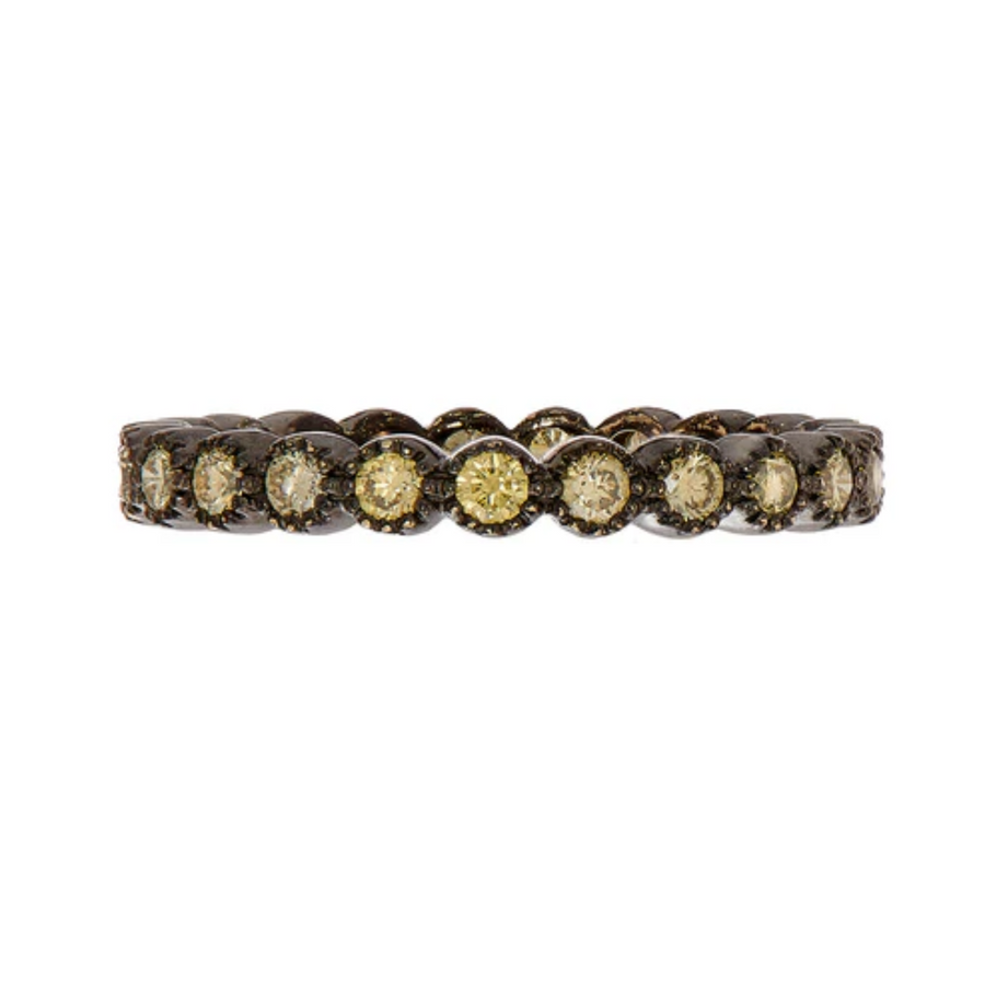 Bezel Green Diamond Band