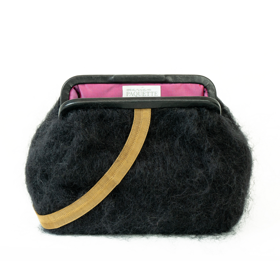 Susan Mohair Clutch - Black