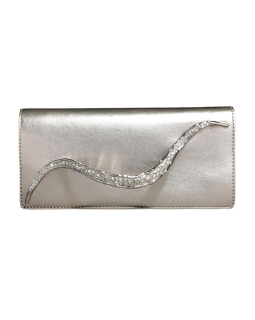 Crystal Curve Clutch - Champagne