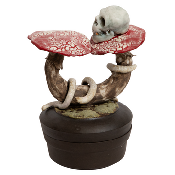 Double Mushroom and Skull Jar