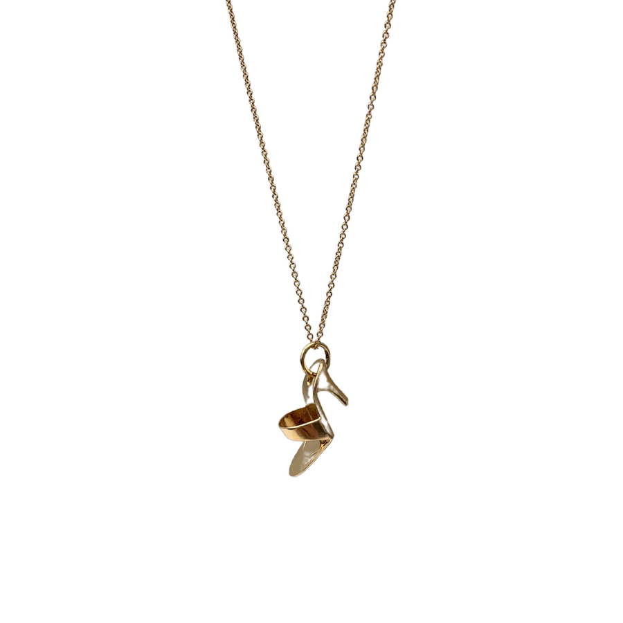 14K gold Doll Mule Heel Pendant